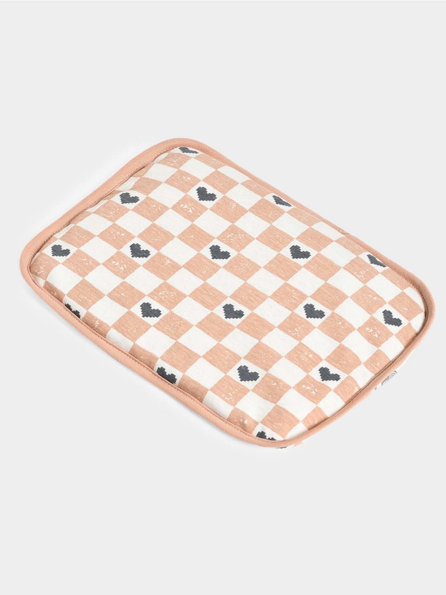 MiArcus Beige Cotton 180 GSM Mustard Seed Pillow For Kids