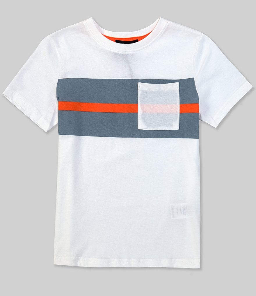 Silver Jeans Co. Big Boys 8-20 Short-Sleeve Printed Stripe Patch-Pocket Tee