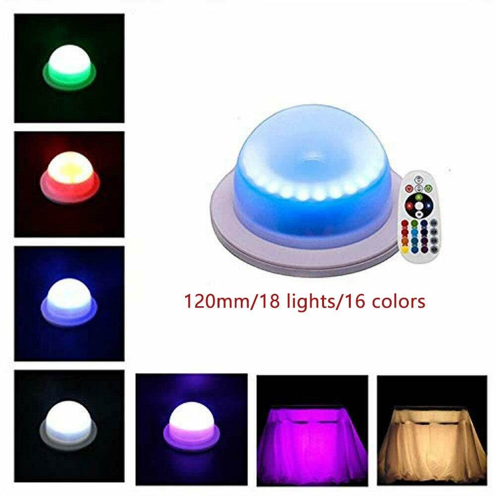 Decorative ABS Chargeable Light 16 Colors Easy Install 5050SMD Waterproof Base Remote Control Mini Mood Lamp USB Swimming Pool