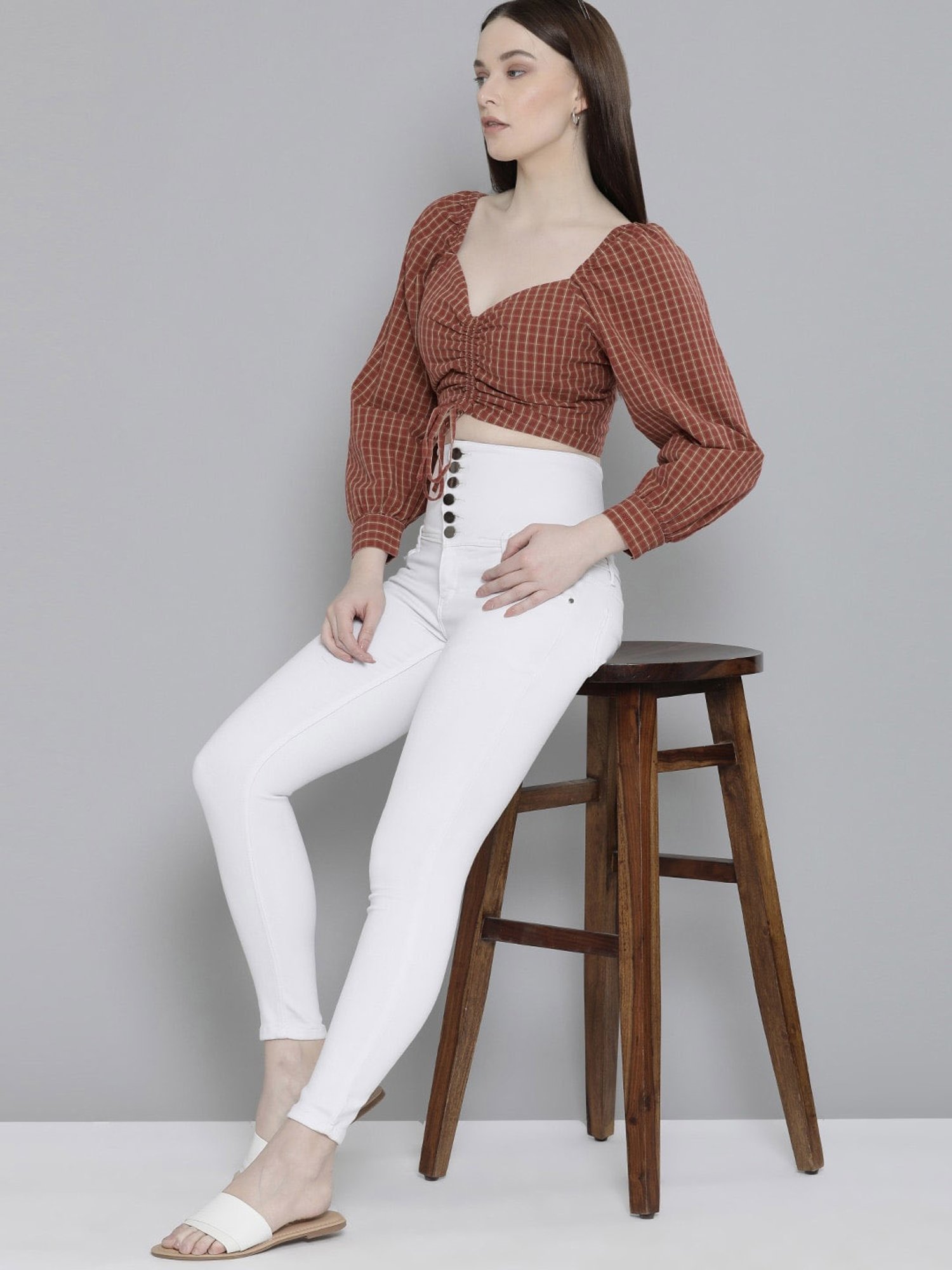 Levi's Brown Check Top