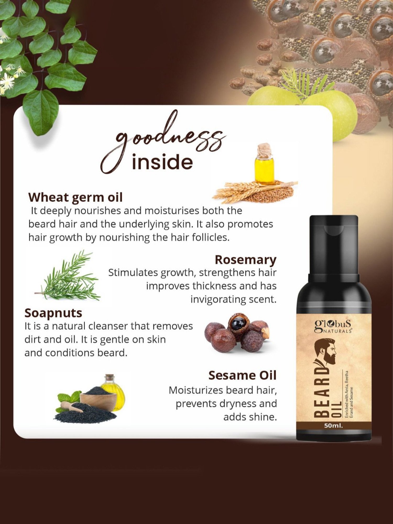 Globus Naturals Beard Oil - 50 ml