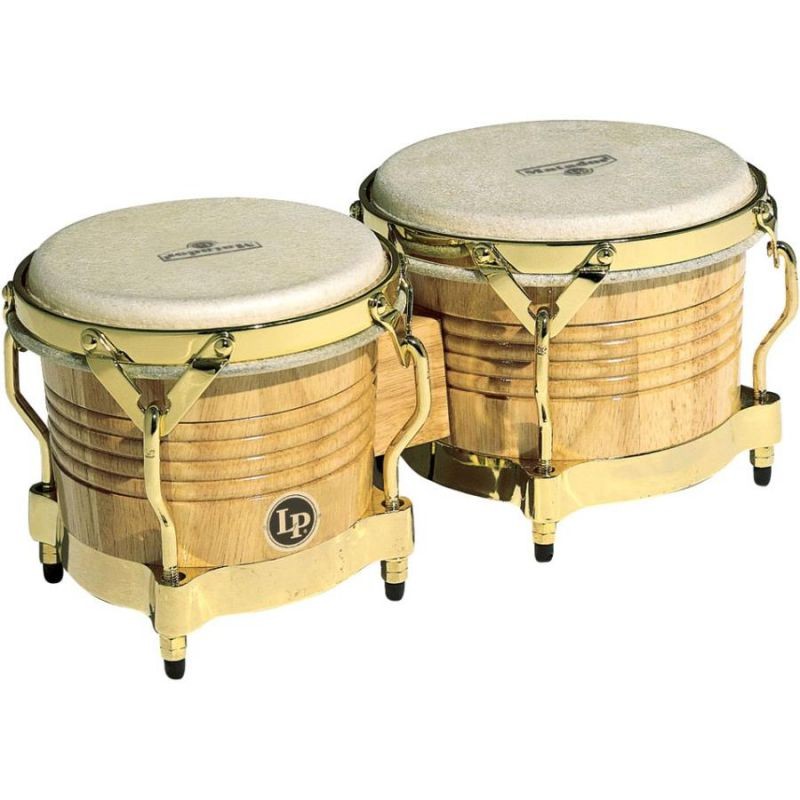 Latin Percussion M201-AW Matador Bongos, Natural Gold Hd