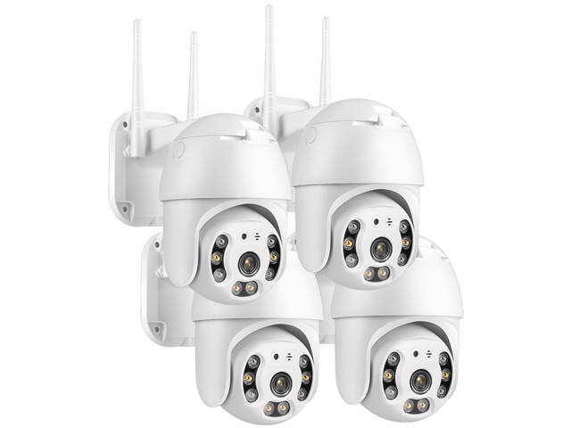 Outdoor Security Camera, Wireless WiFi IP Camera,Motion Detection, auto Tracking, 2.4ghz Two Way Talk, HD 1080P pan Tile Full Color Night Vision Waterproof Outdoor Surveillance TMEZON