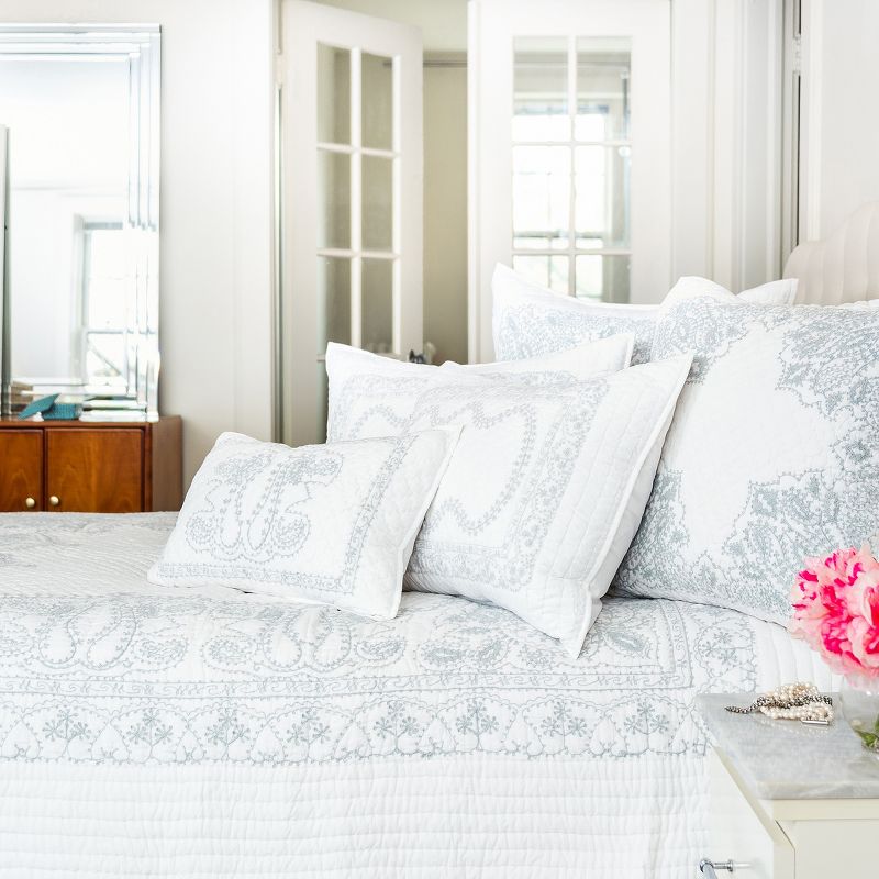 EY Essentials Issa Quilted Embroidered Pillow