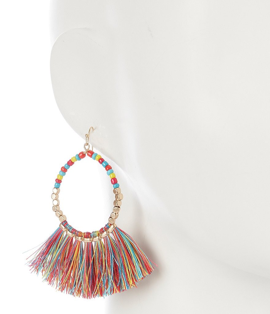 Southern Living Fringe Hoop Earrings