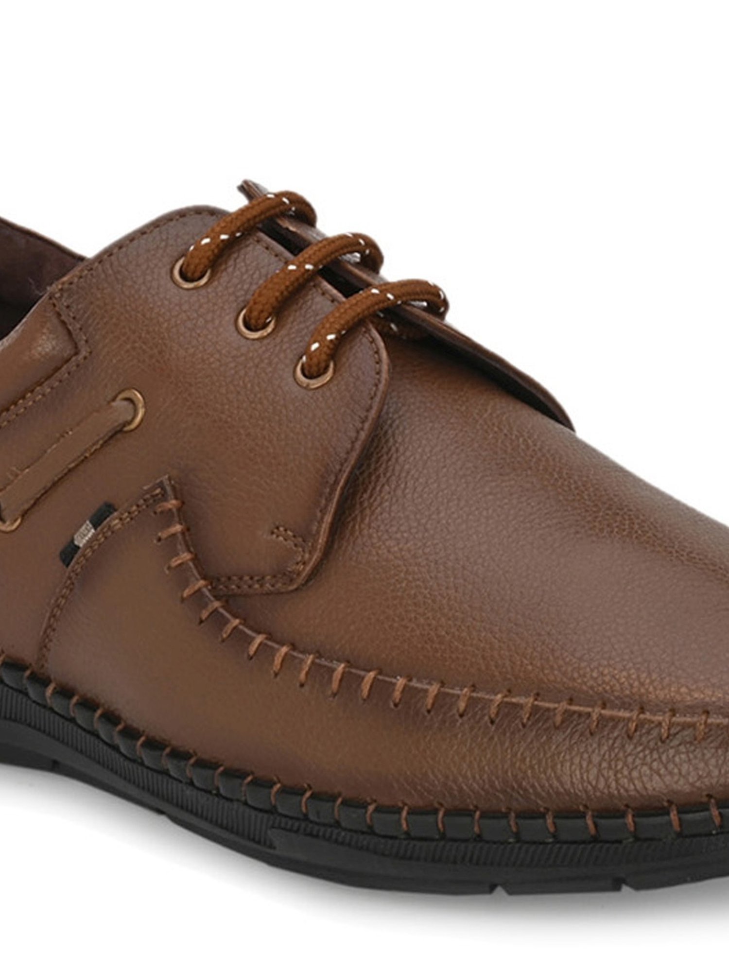 Hitz Men's Tan Boat Shoes