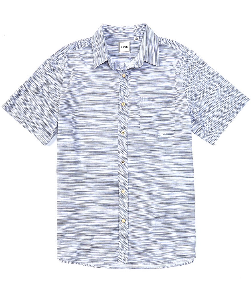 Rowm Big and Tall Short Sleeve Space Dye Sportshirt