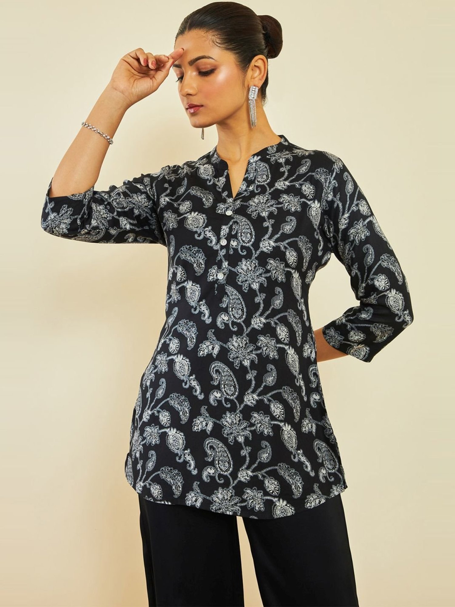 Soch Black Printed Tunic