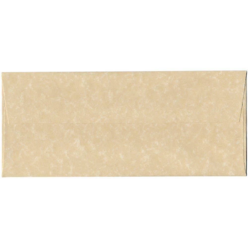 JAM PAPER #10 Business Parchment Envelopes - 4 1/8 x 9 1/2 - Brown Recycled - 25/Pack