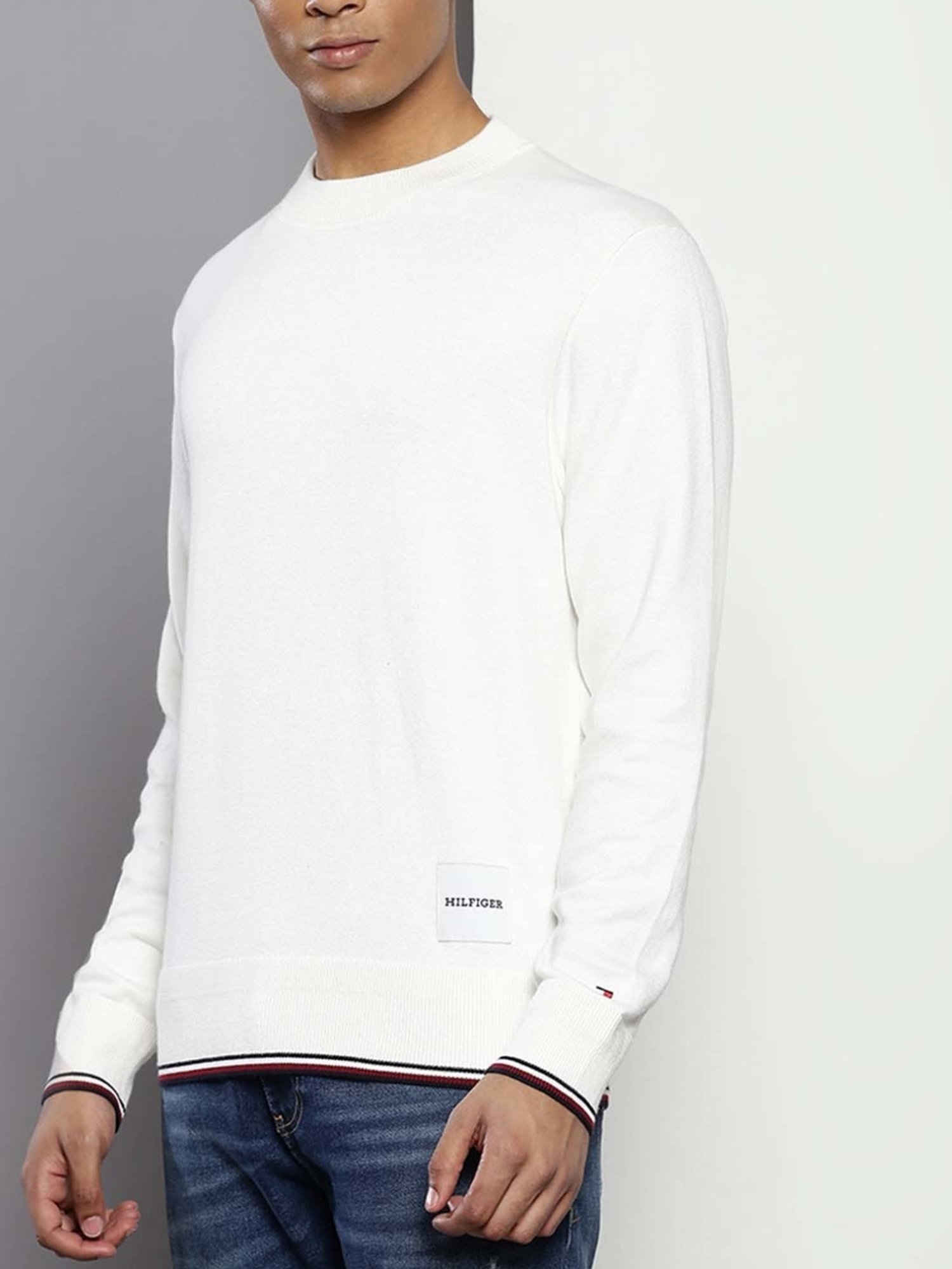 Tommy Hilfiger Ancient White Relaxed Fit Sweater