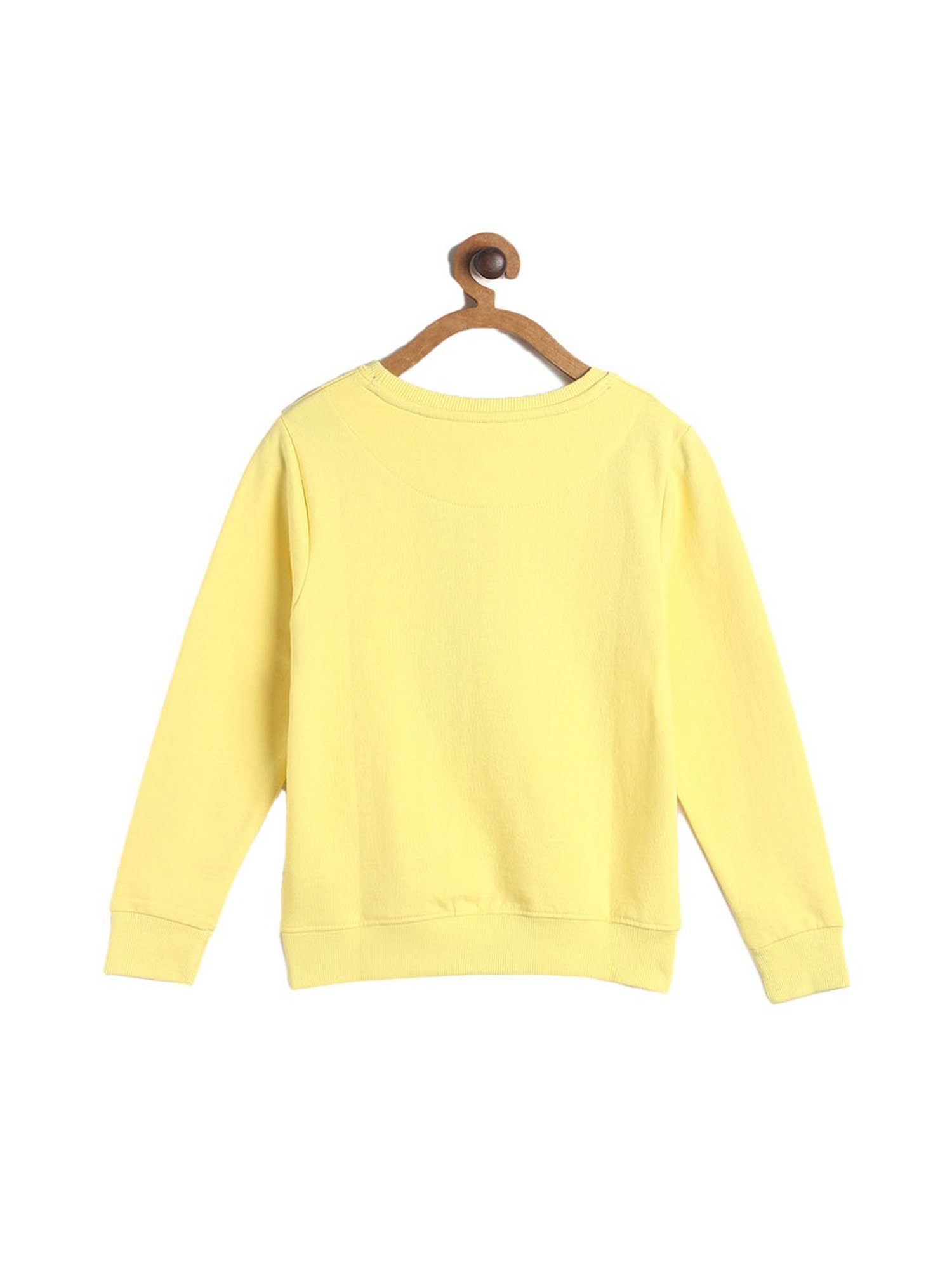 Tales & Stories Kids Yellow Embroidered Sweatshirt