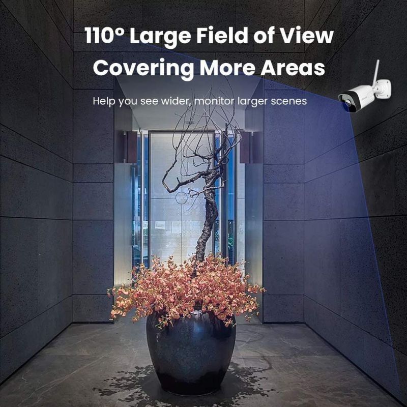 LifeSmart Outdoor Security Camera, 1080P WiFi Camera Bullet Surveillance Cameras, IP Camera with Two-Way Audio, IP66 Waterproof, Night Vision, Motion Detection, Activity Alert, Deterrent Alarm (White)