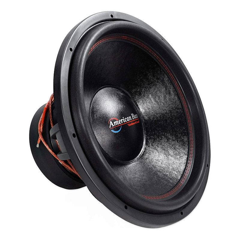 American Bass HD 18 D1 18 Inch Dual 1 Ohm Cast Basket Voice Coil 2000 Watt Subwoofer Speaker with 200 Ounce Magnet and Cooling Vents (2 Pack)