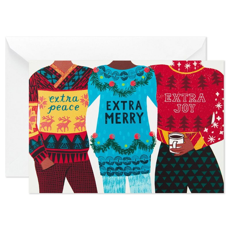 16ct Hallmark Mahogany Ugly Sweater Boxed Cards