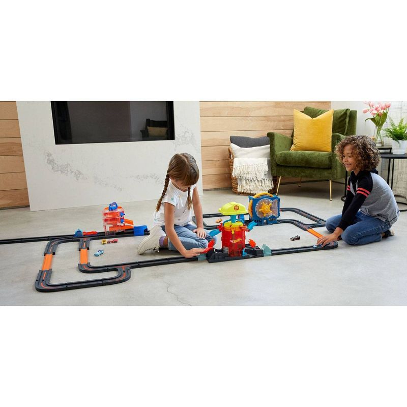 HAPE Wooden Fire Engine Playset with Working Ladder, Fireman and Dog