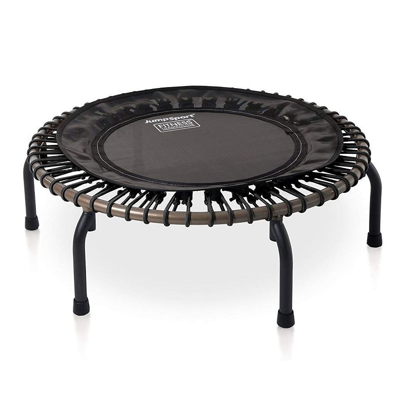 JumpSport 350 PRO Indoor Heavy Duty Lightweight 39-Inch Fitness Trampoline, Black