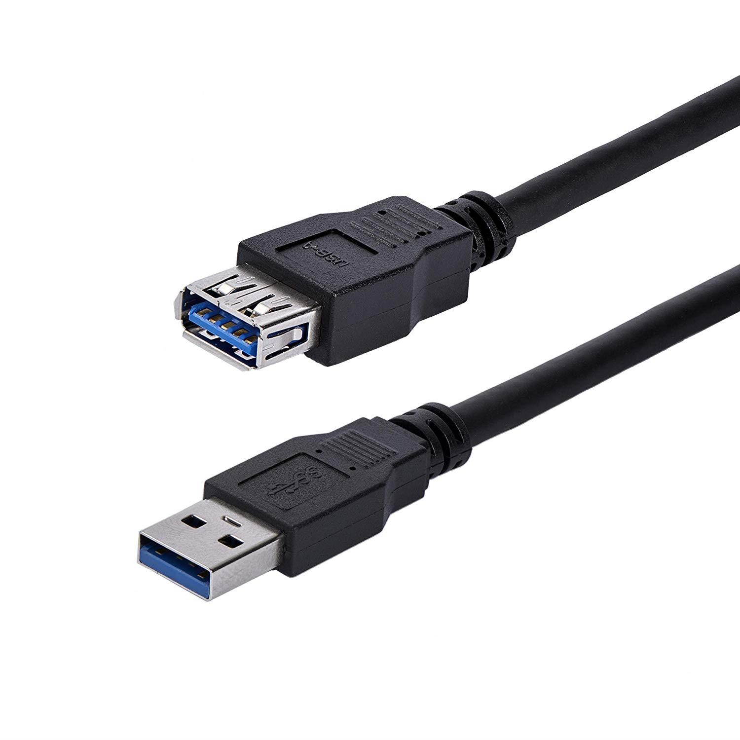 StarTech.com USB3SEXT1MBK  1m Black SuperSpeed USB 3.0 Extension Cable A to A - Male to Female USB 3 Extension Cable Cord 1 m