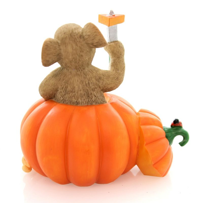 Charming Tails Carving Out Halloween Happiness Halloween Figurine  -  Decorative Figurines