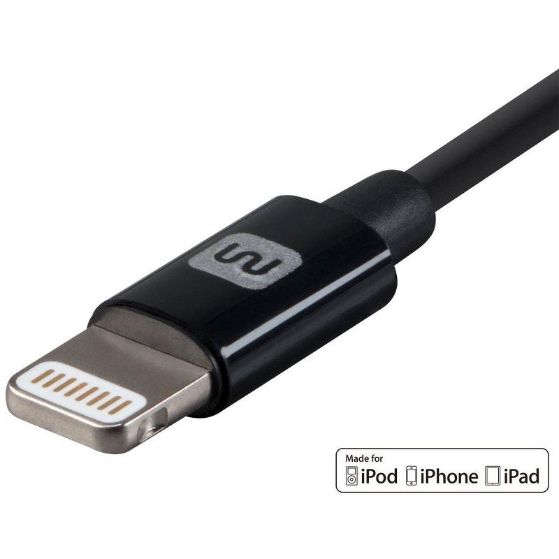 Monoprice Apple MFi Certified Lightning to USB Charge & Sync Cable - 3 Feet - Black | iPhone X, 8, 8 Plus, 7, 7 Plus, 6, 6 Plus, 5S - Select Series