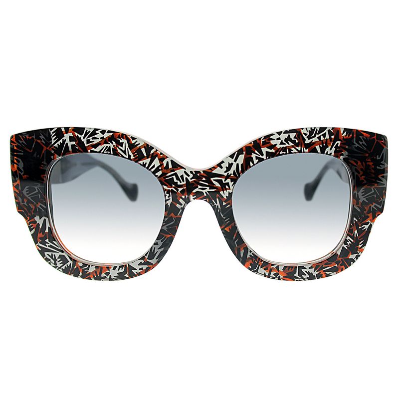 Fendi By Thierry Lasry  GFD LF Womens Square Sunglasses Transparent Print 50mm