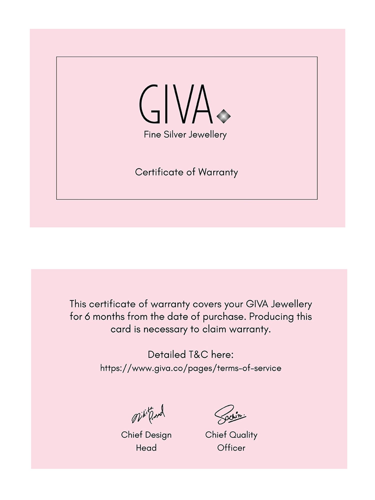 GIVA Love is Everywhere 92.5 Sterling Silver Enamel You and Me Rose Gold Necklace