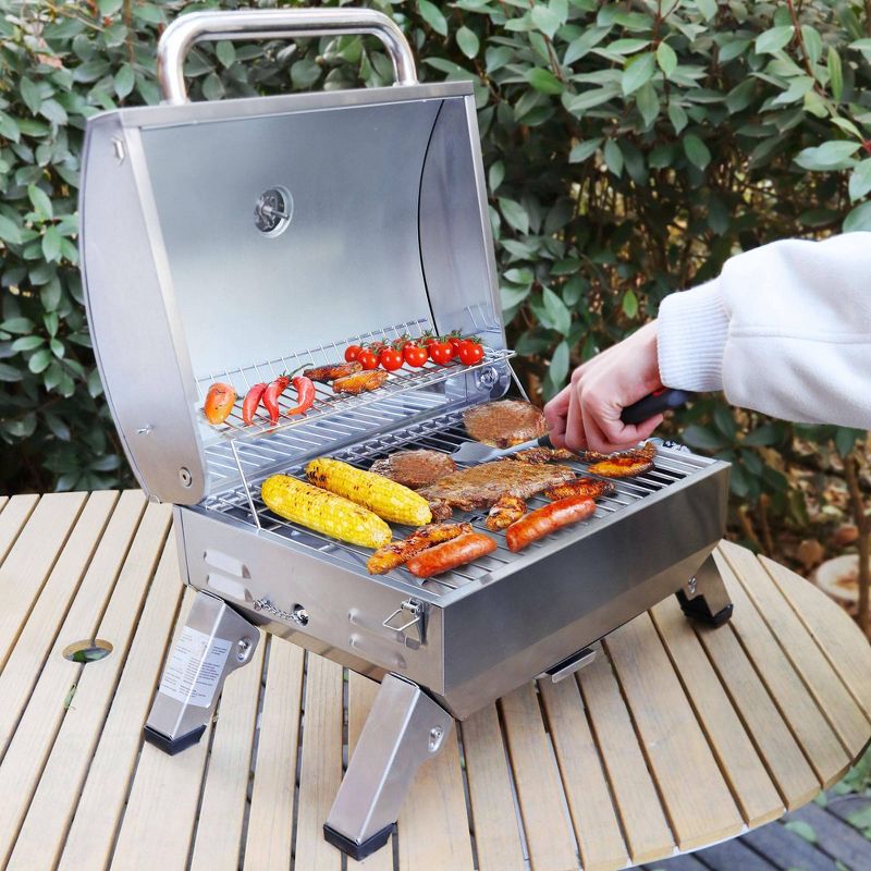 Royal Gourmet Stainless Steel 10000 BTU Portable Tabletop Gas Grill GT1001