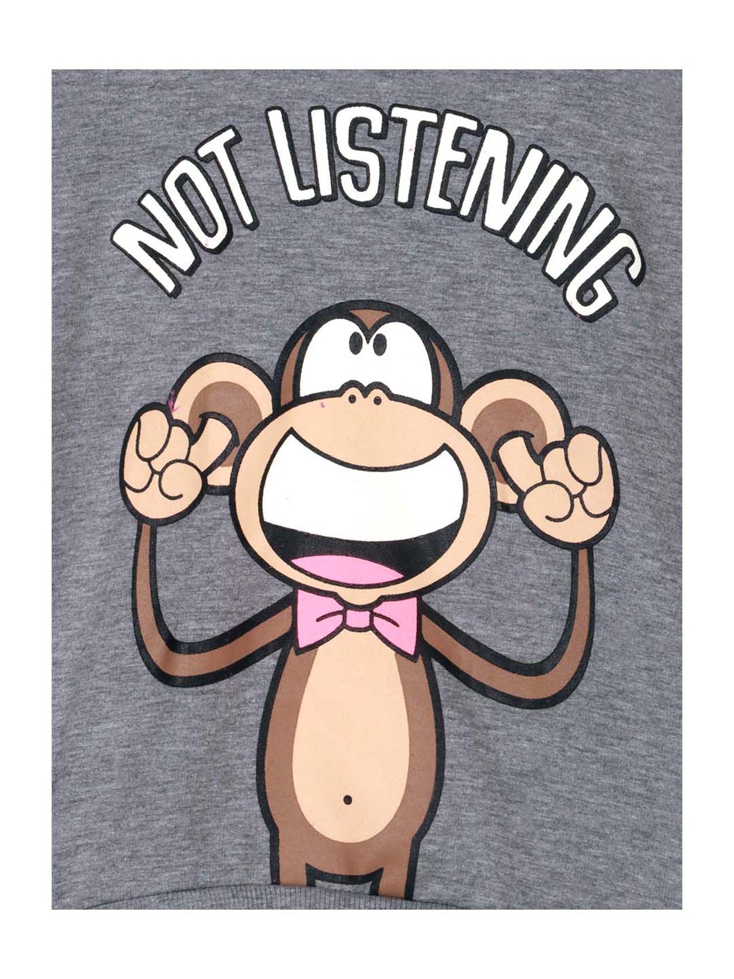 Lazy Shark Kids Grey Printed Hoodie