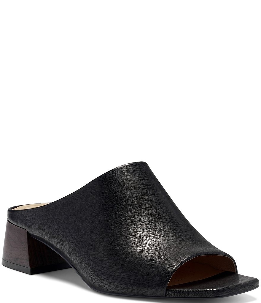 CC Corso Como Jacenia Leather Block Heel Mules