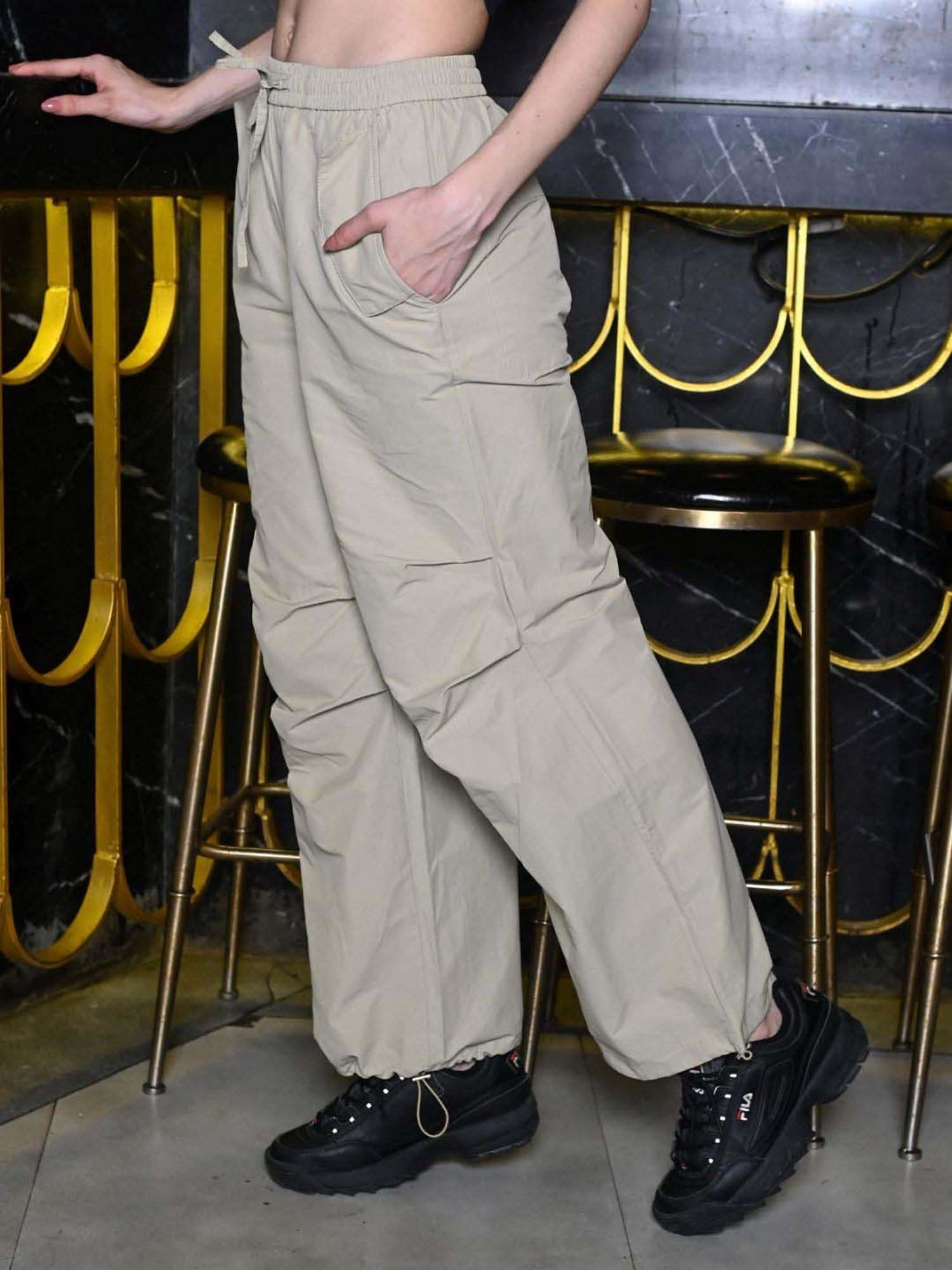 Odette Green High Rise Flared Pants