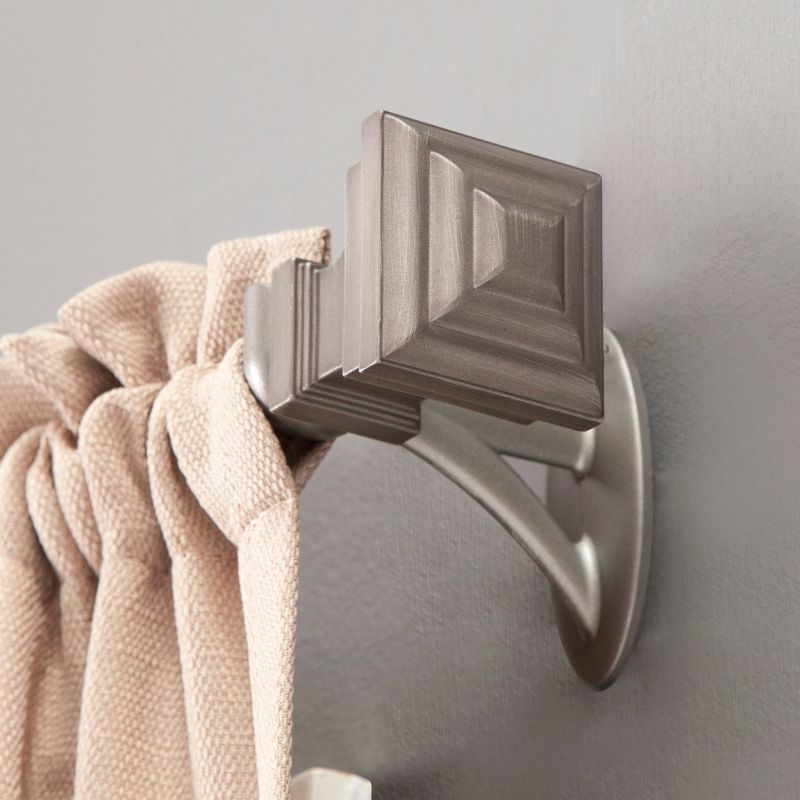 66"-120" Fast Fit Easy Install Milton Adjustable Curtain Rod Gray - Kenney