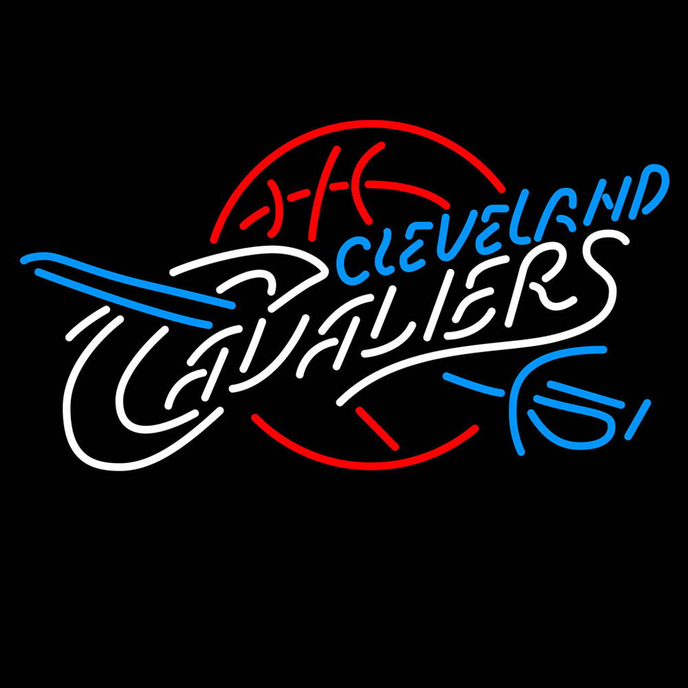 Fashion Neon Sign  Cleveland Cavaliers Handcrafted Real Glass Lamp Neon Light Neon Sign Beerbar Sign Neon Beer Sign 19x15