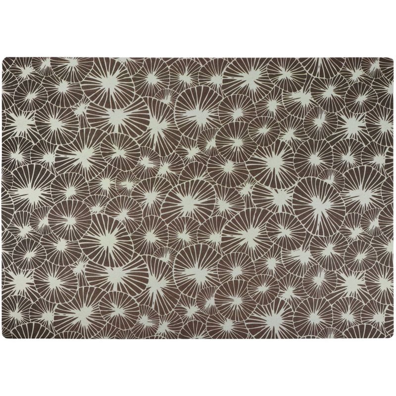 Drymate Cat Litter Trapping Mat - Flowers Gray