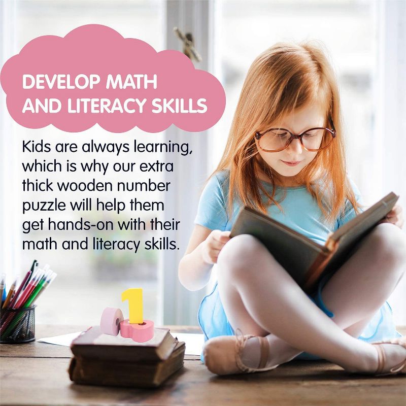 Leo & Friends Wooden Chunky Number Math Puzzle