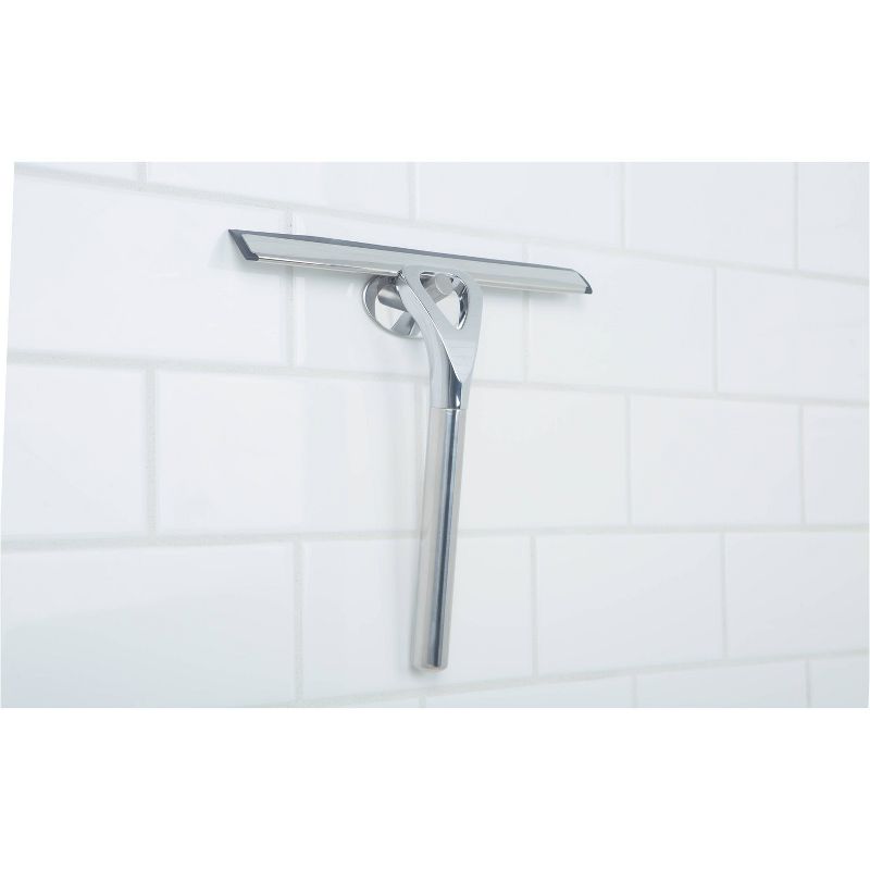 3M Squeegee Zinc Alloy Head with Hanging Hook Chrome - Bath Bliss