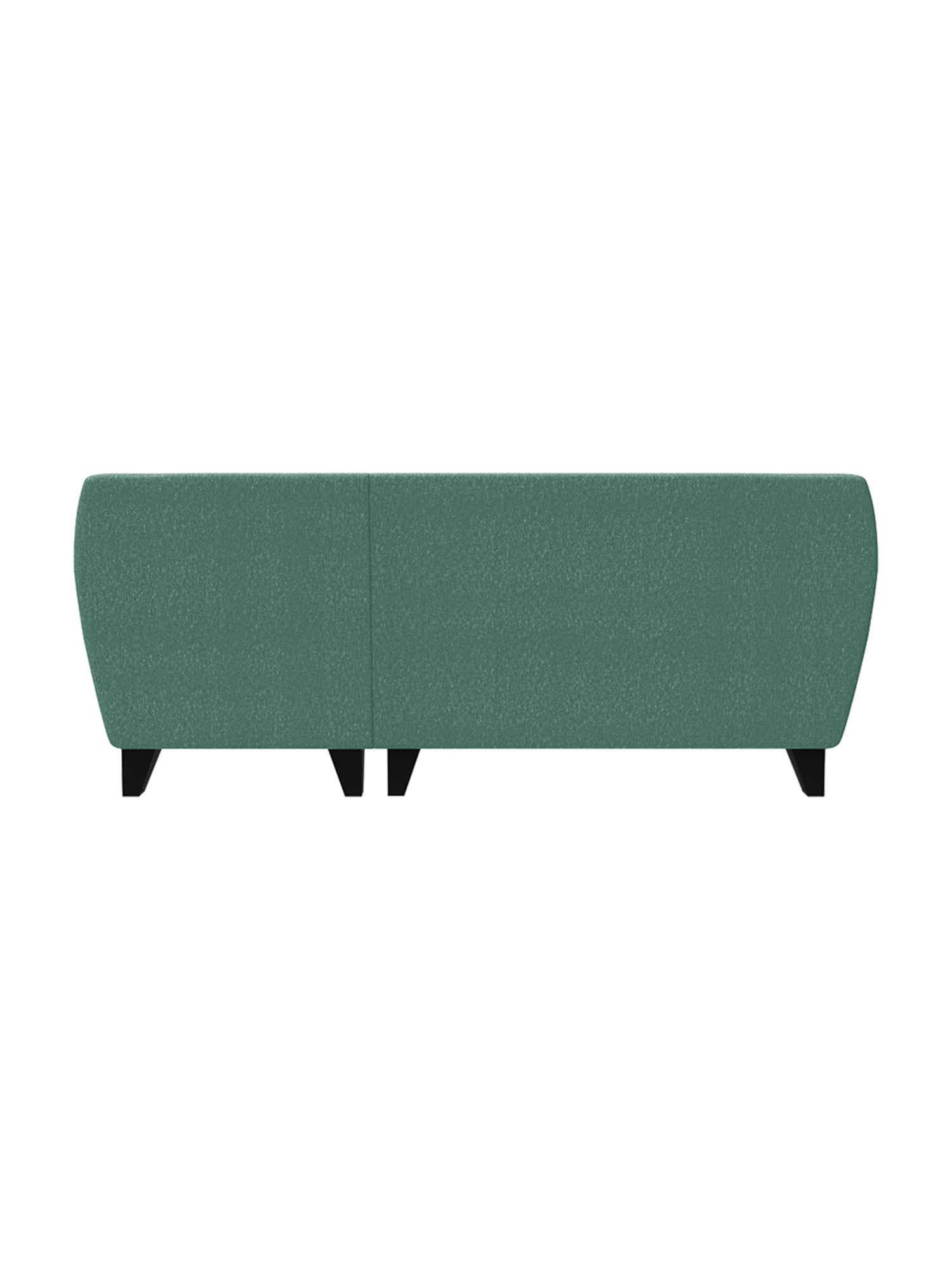 Trevi Imperial Green Fabric & Neem Wood 5 Seater RHS Sectional Sofa