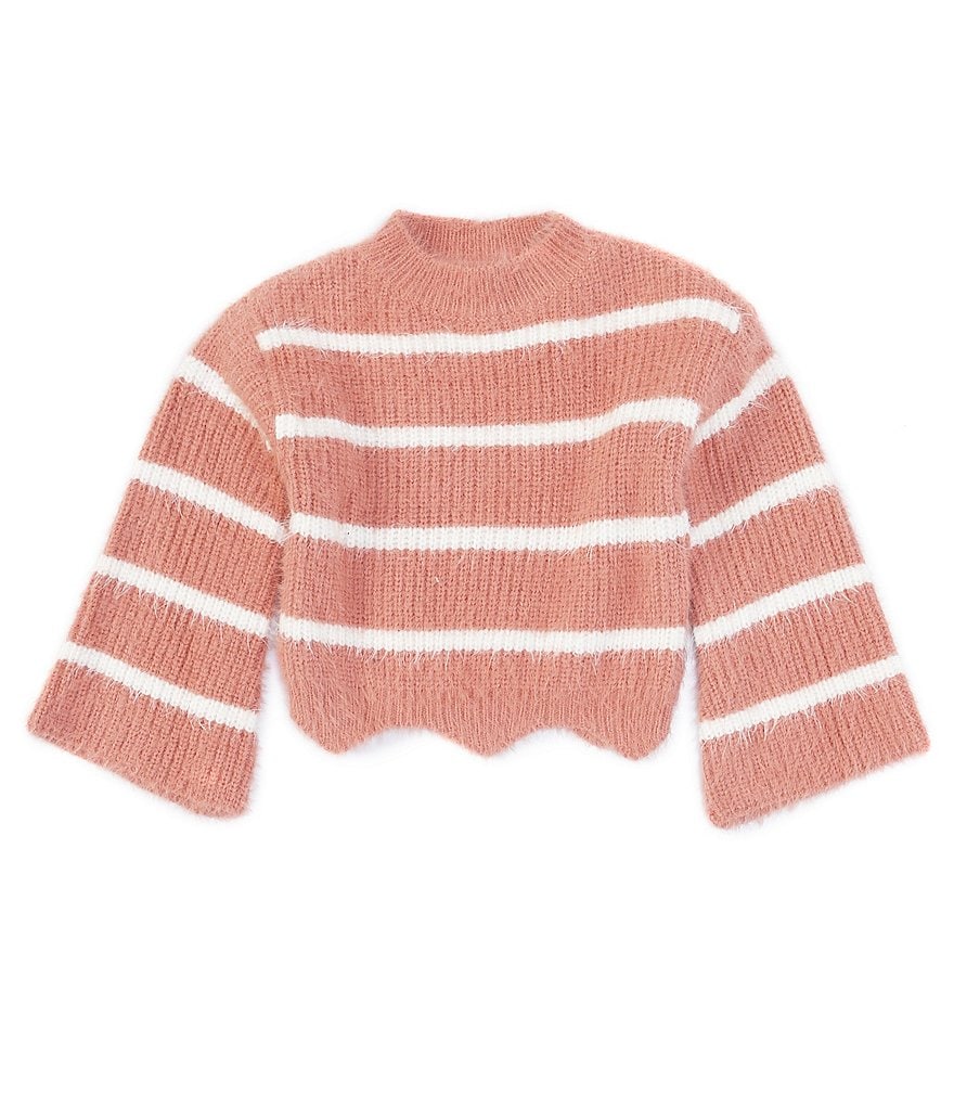 GB Girls Little Girls 2T-6X Eyelash Striped Sweater