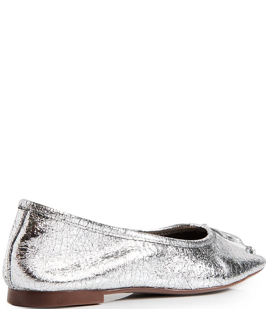 Schutz Arissa Metallic Leather Ballerina Flats