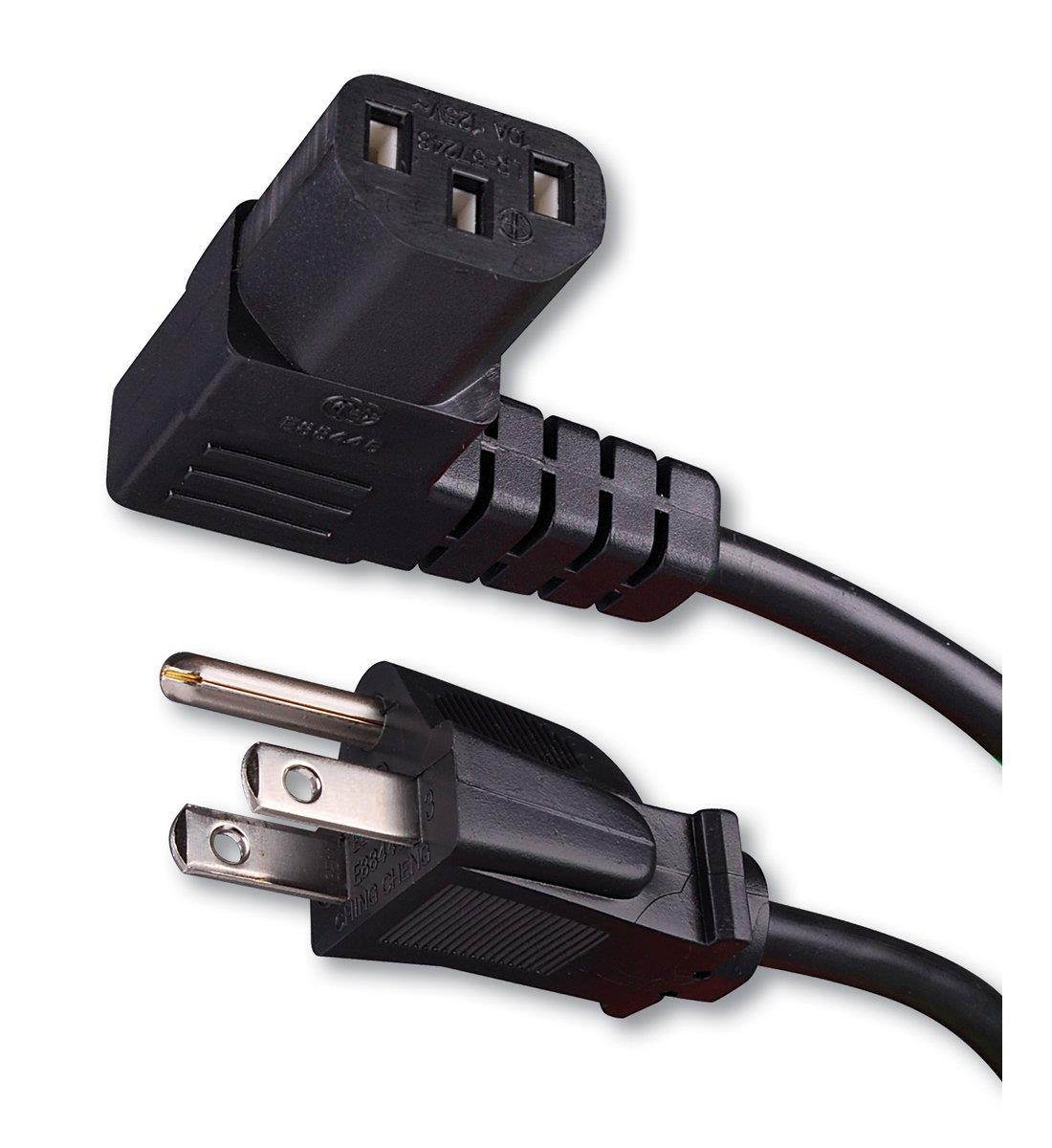 Vanco 339003X Right Angle Flat Panel TV Power Cord (3 Feet)