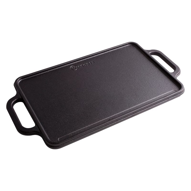 Victoria Rectangular Reversible Cast Iron Griddle Grill - 12.5" x 7.5"