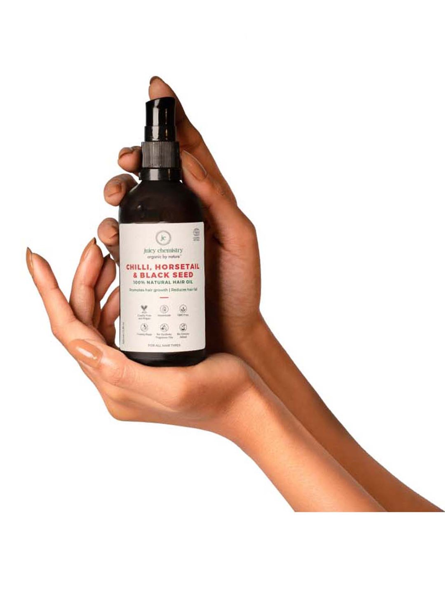 Juicy Chemistry Organic Chilly Horsetail & Black Seed Hair Oil - 30 ml