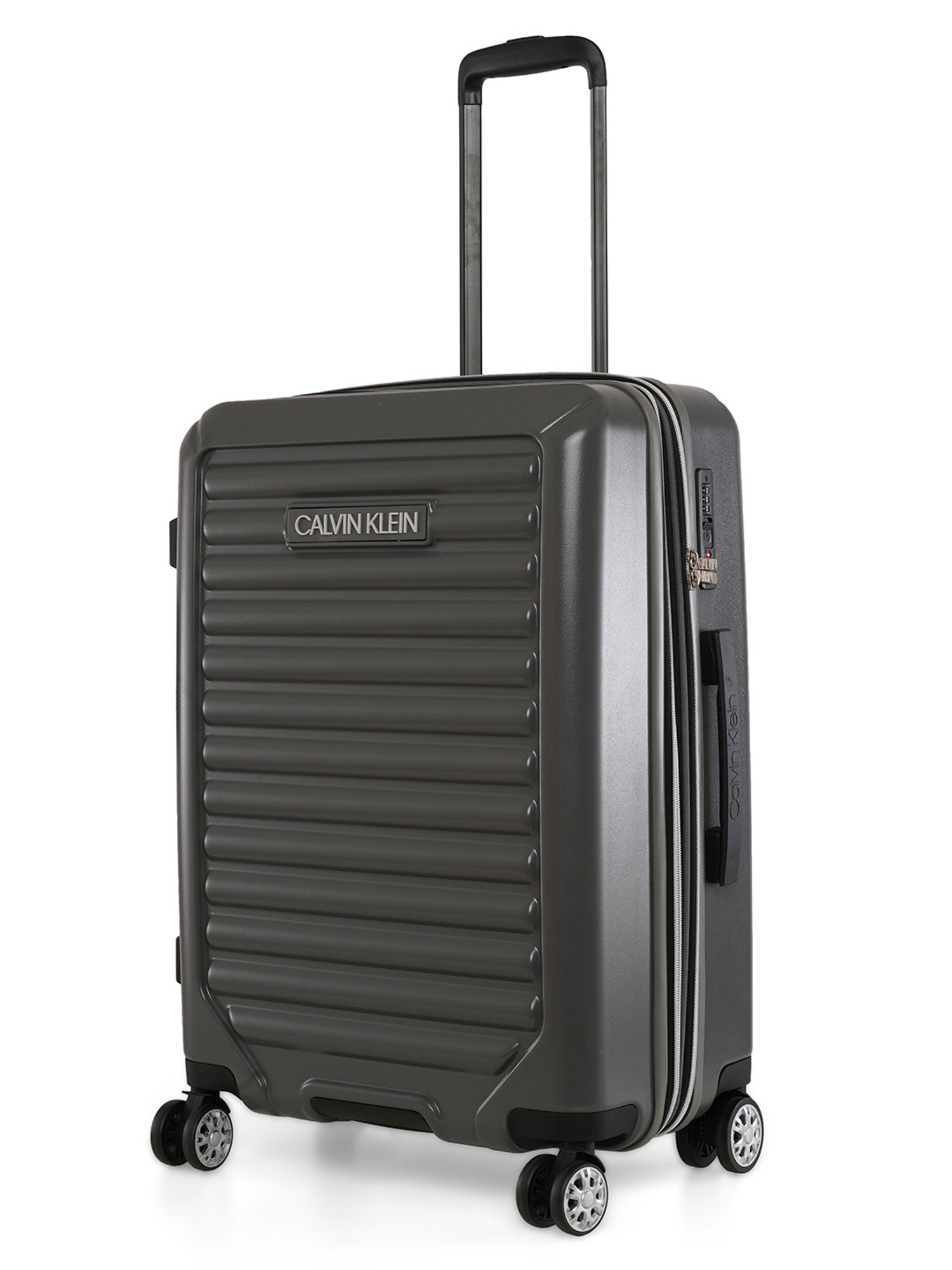 Calvin Klein Odyssey Charcoal ABS Hard Medium Trolley - 24 cms