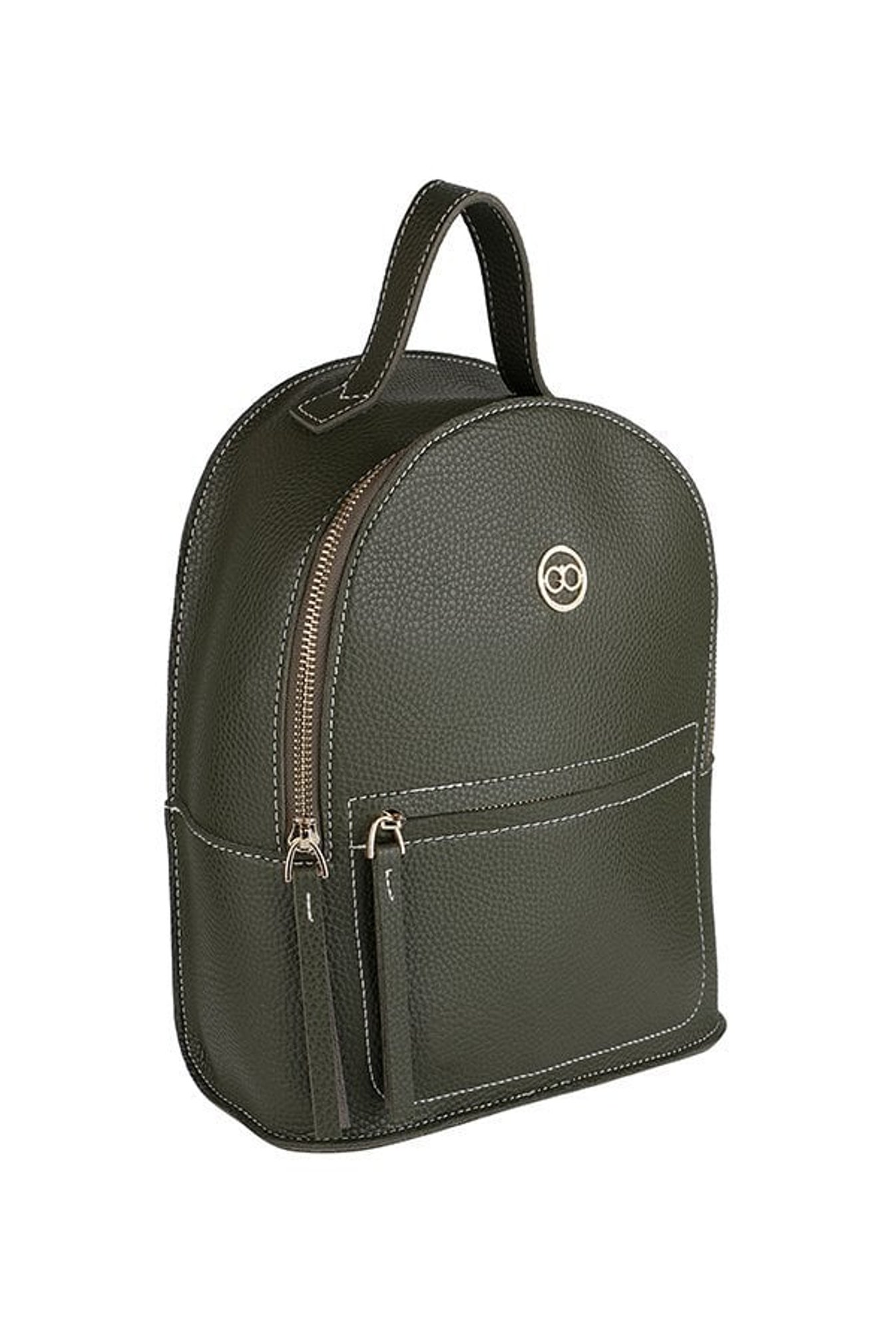 Gio Collection Olive Green Stitched Backpack