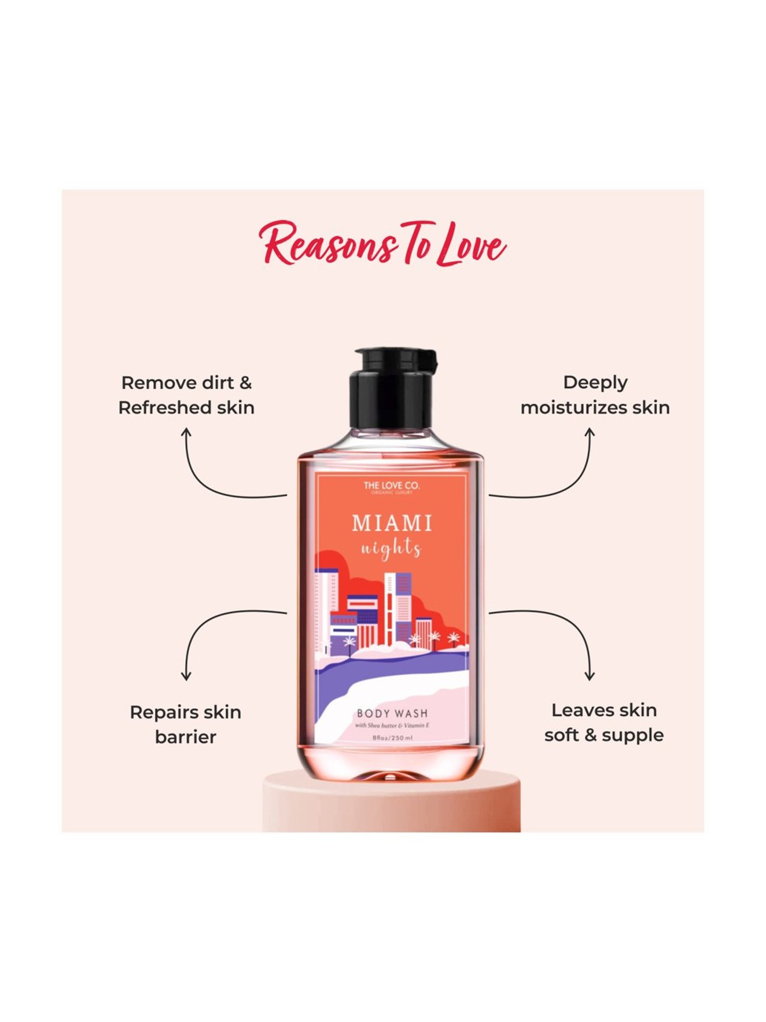 The Love Co. Luxury Miami Nights Shower Gel - 250 ml