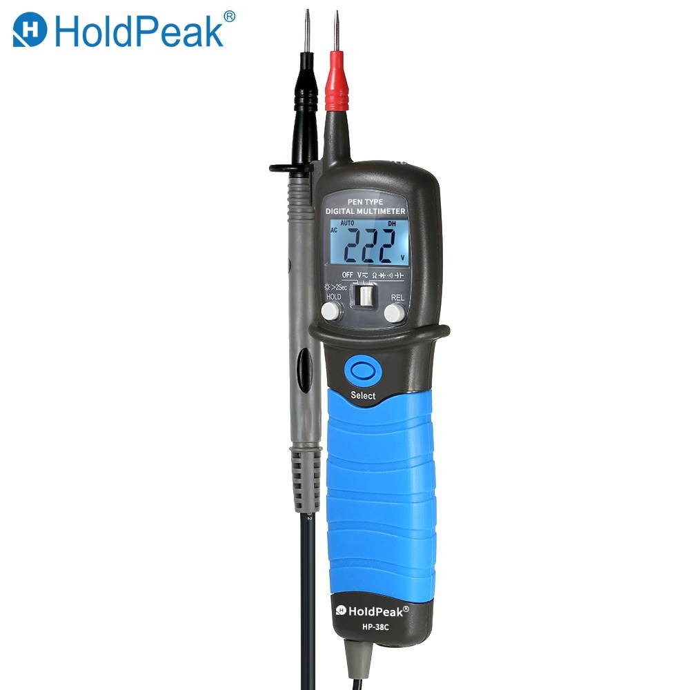 HoldPeak High Precision Auto-range LCD Pen Type Digital Multimeter DC/AC Voltage Meter Resistance Capacitance Diode Tester