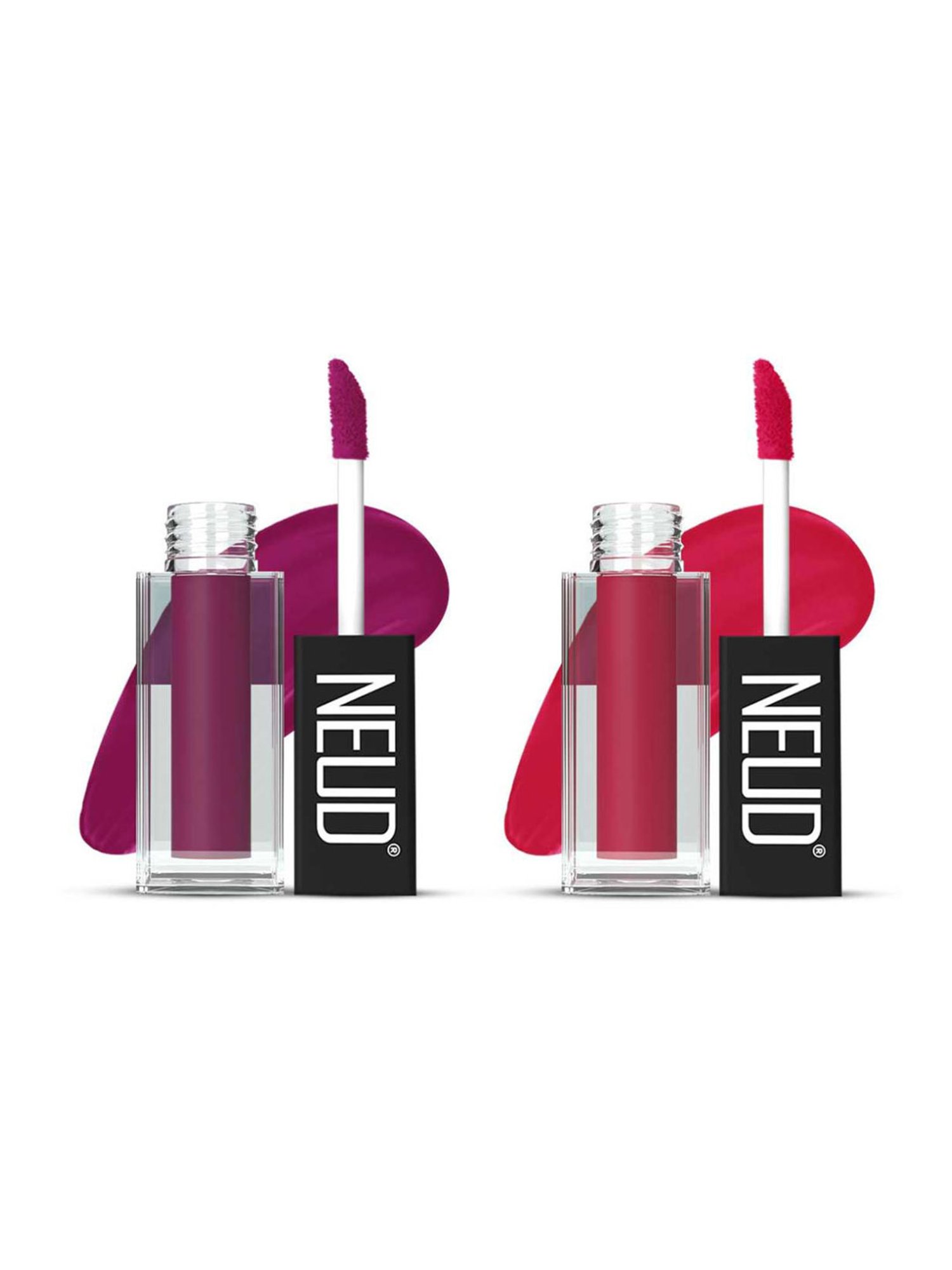 Neud Matte Liquid Lipstick Combo Boss Lady & Hottie Crush with Two Lip Gloss Free