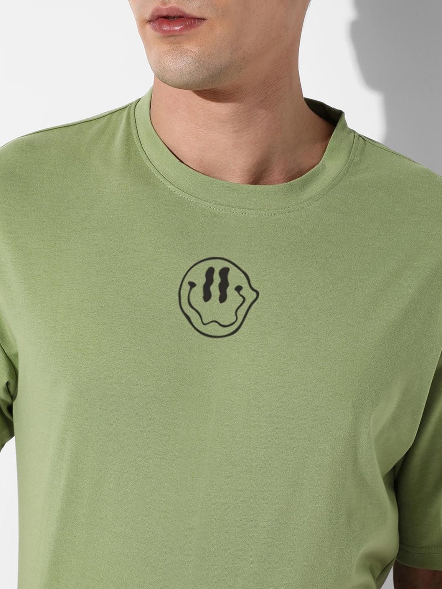 Campus Sutra Green Regular Fit Oversized Sunny Catcus Printed Co-Ord Set