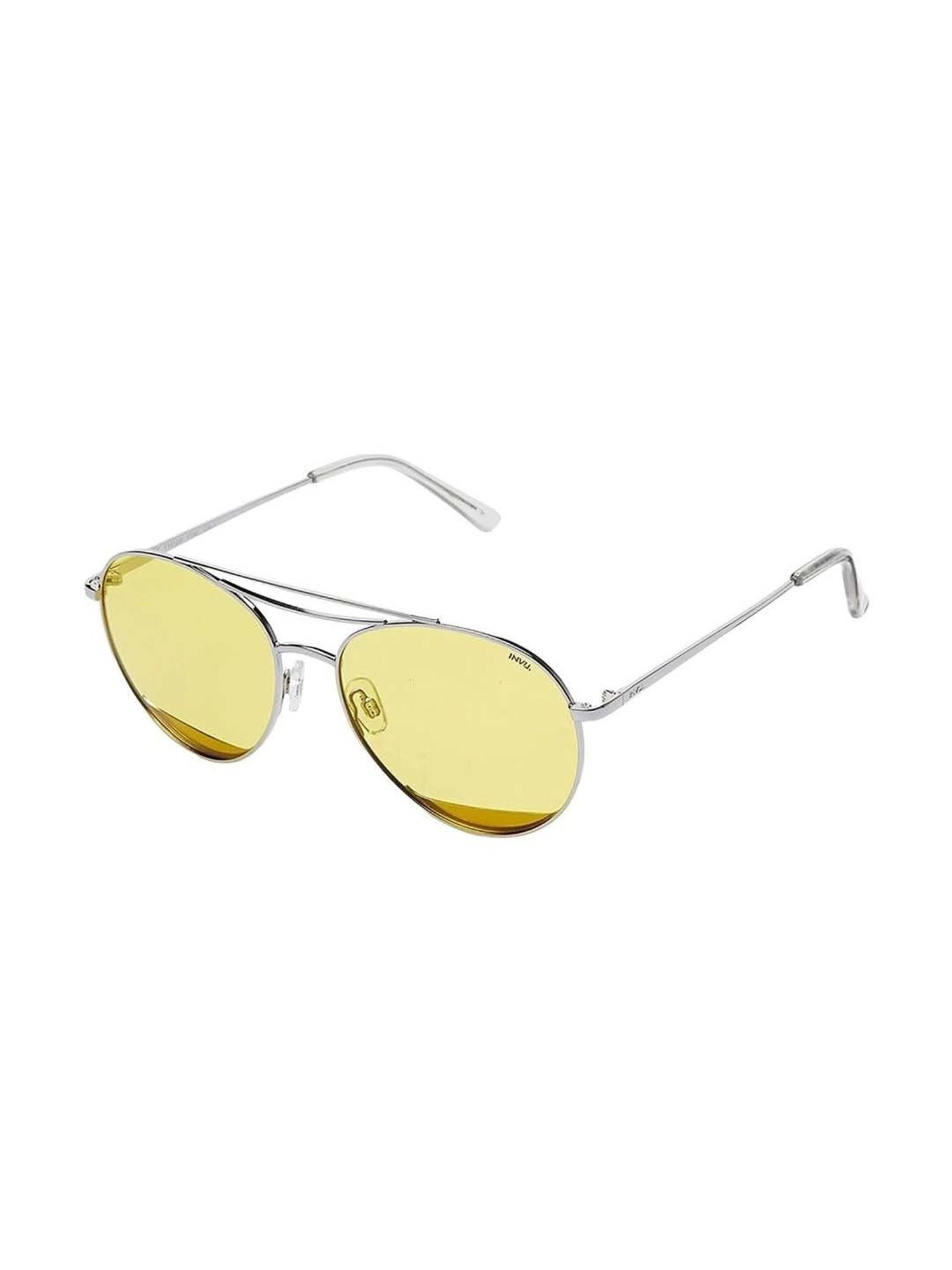 INVU Yellow Aviator UV Protection Sunglasses for Men
