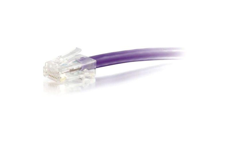 C2G-1ft Cat6 Non-Booted Unshielded (UTP) Network Patch Cable - Purple - Category 6 for Network Device - RJ-45 Male - RJ-45 Male - 1ft - Purple