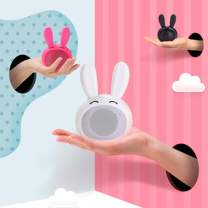 Compact iCute Bluetooth Wireless Speaker Pink Rabbit