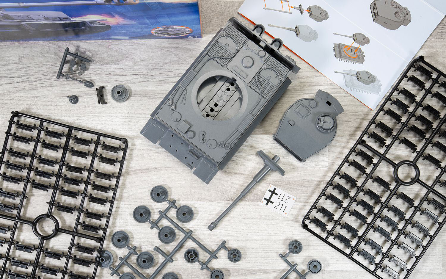 Skill 1 Model Kit Sherman Firefly Tank "British Army" Snap Together Painted Plastic Model Tank Kit 1/35 Scale by Airfix Quickbuild